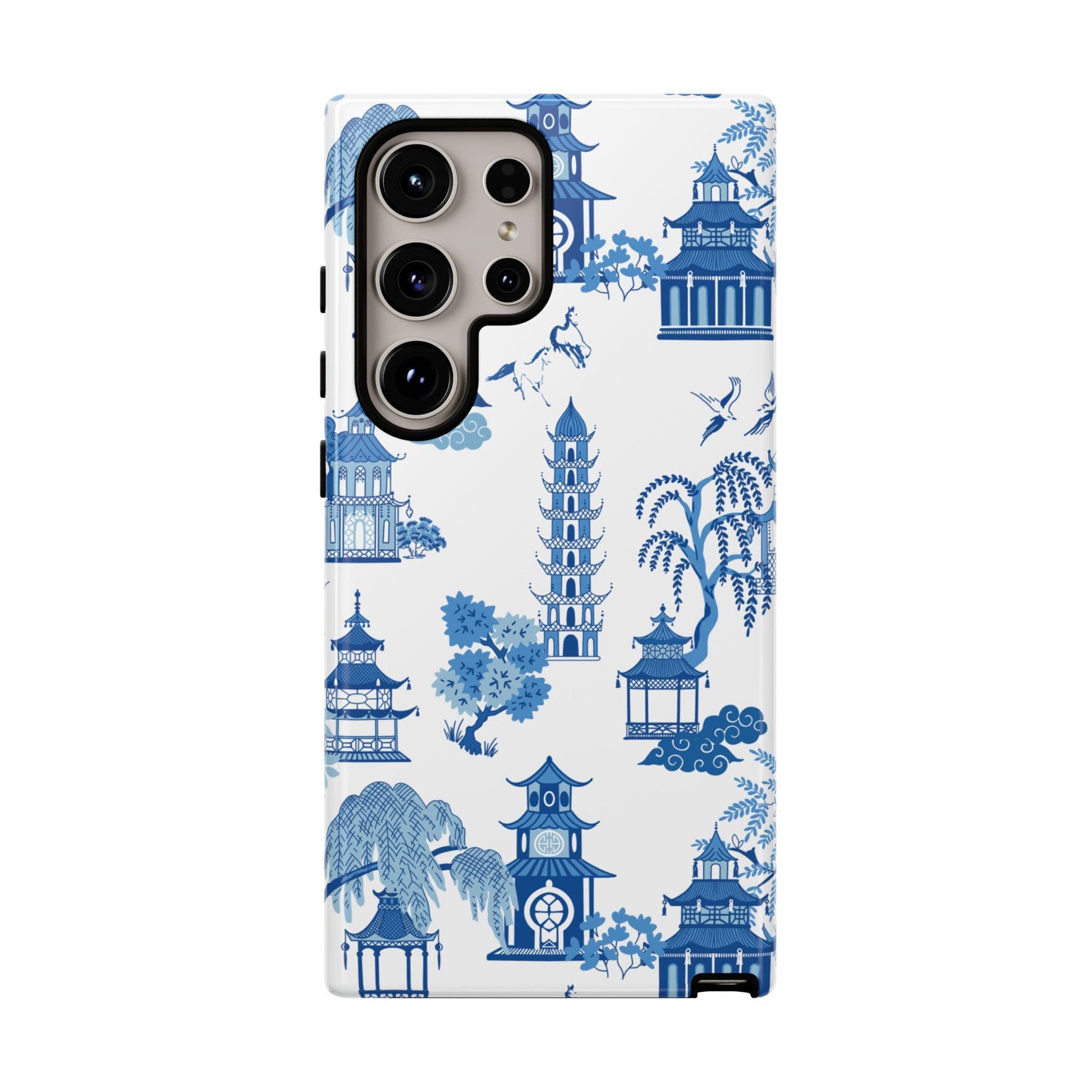 Tough Case Classic Blue and White Chinoiserie Phone Case for Android