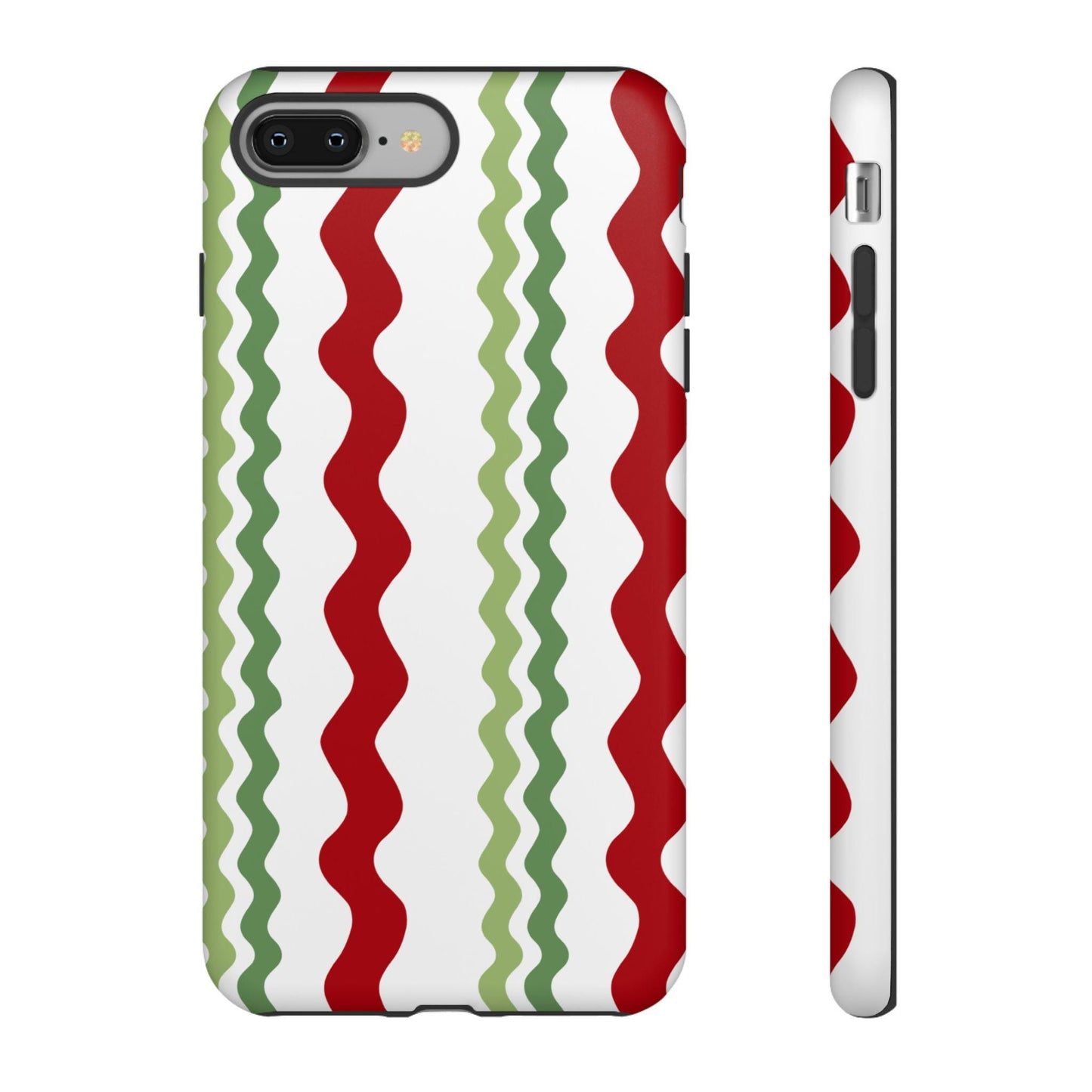 Preppy Red and Green Christmas Rickrack Phone Case for iPhone