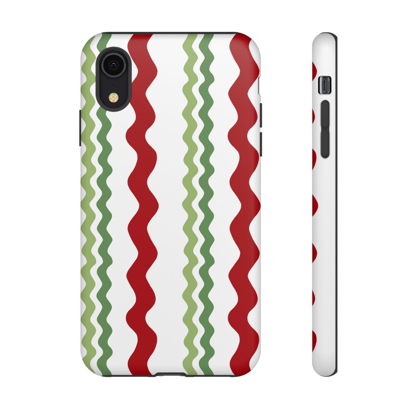 Preppy Red and Green Christmas Rickrack Phone Case for iPhone