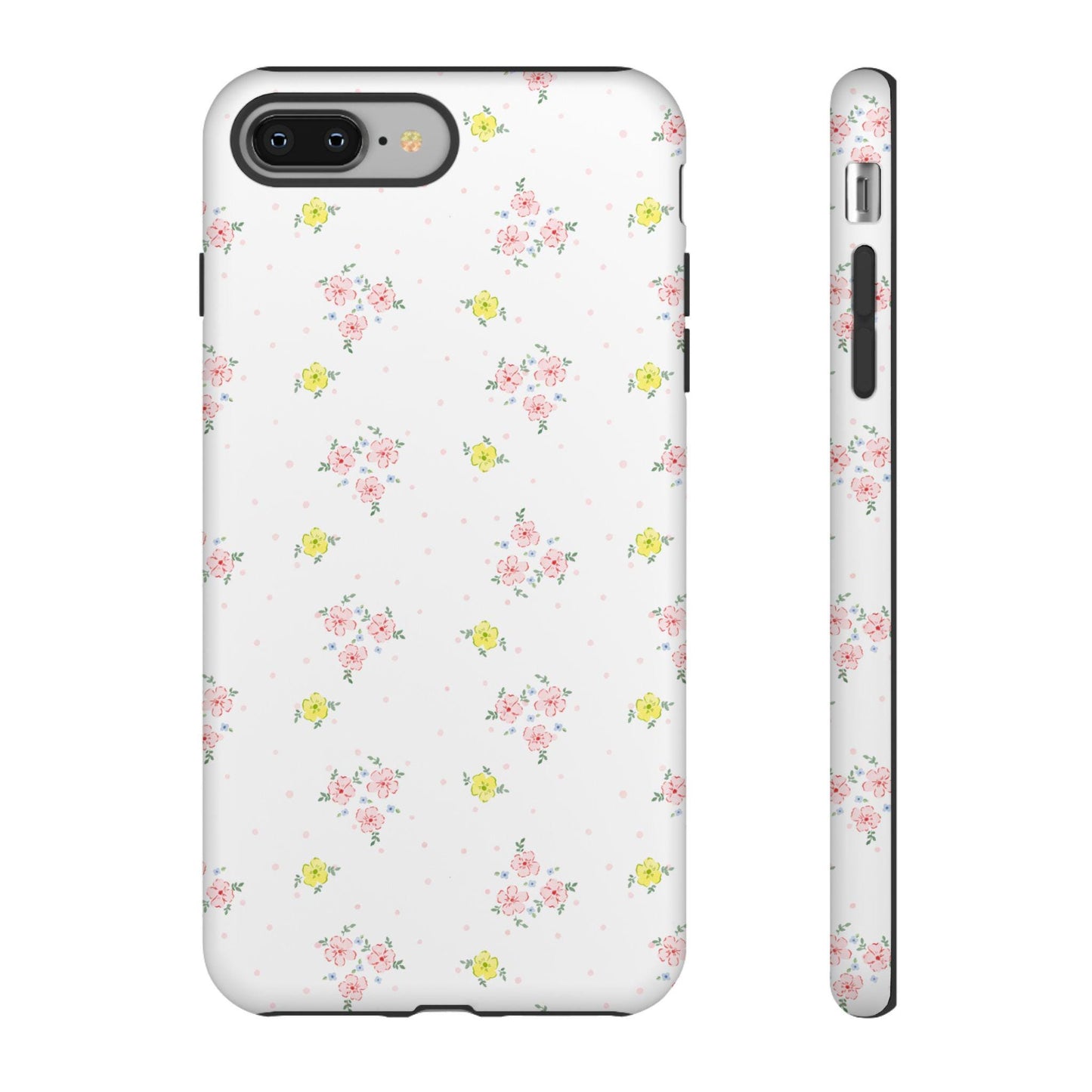 Pretty Pink, Yellow, and Blue Watercolor Flowers iPhone Case