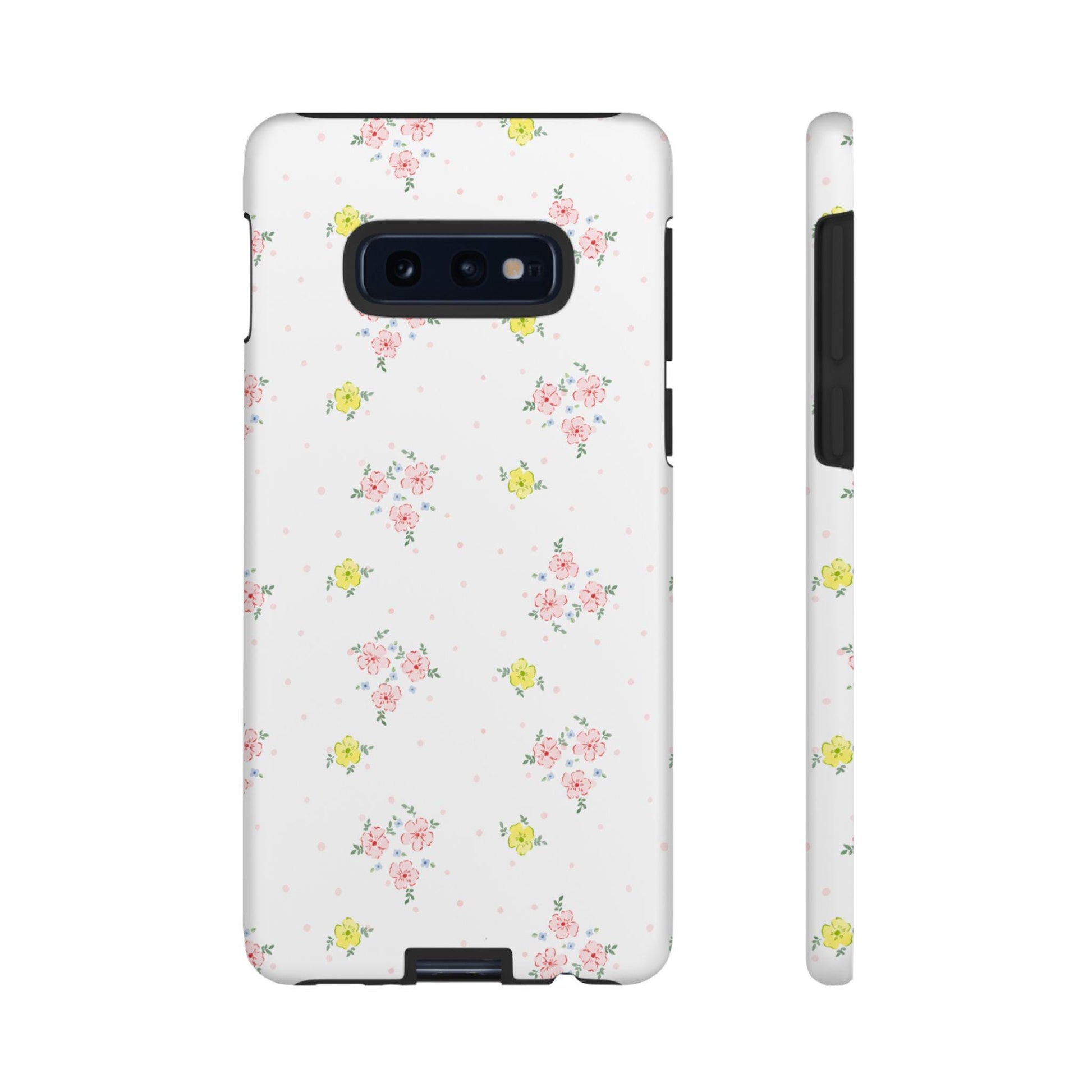 Pretty Pink, Yellow, and Blue Watercolor Flowers Android Case