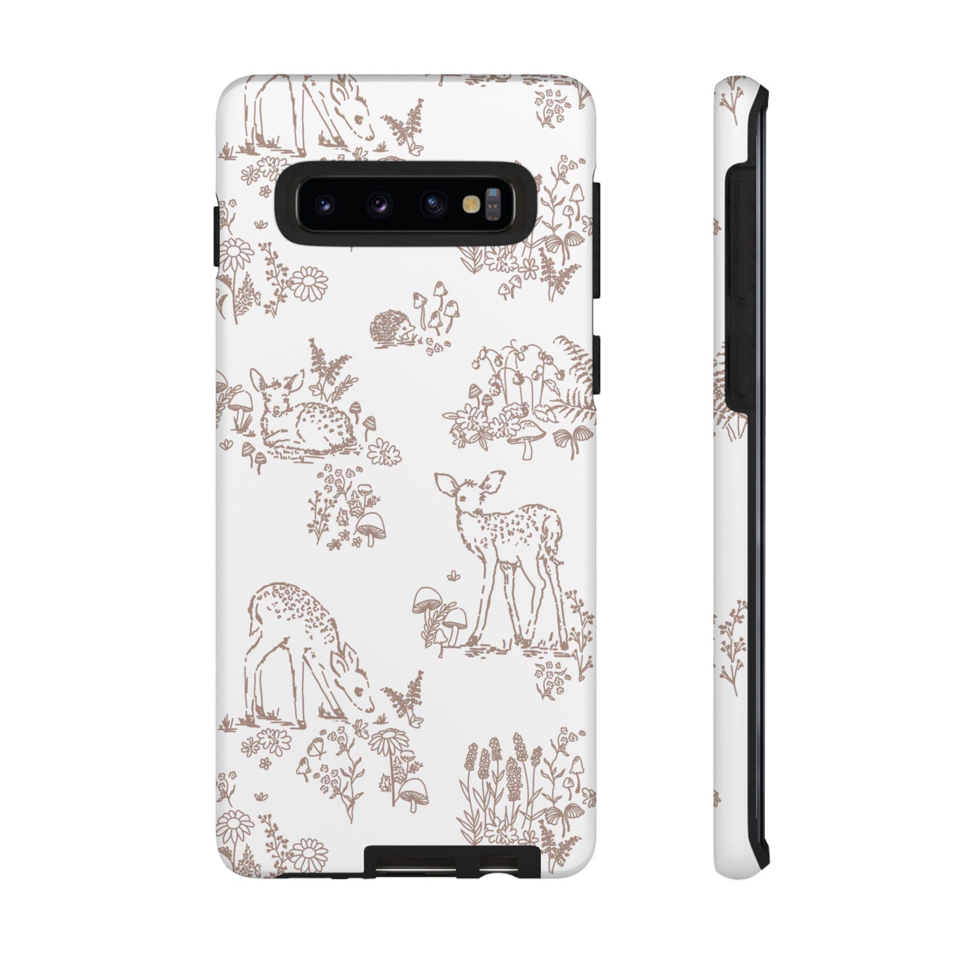 Android Tough Case, Woodland Deer Hedgehog Mushroom Fall Nature Lover Autumn Thanksgiving Back to School