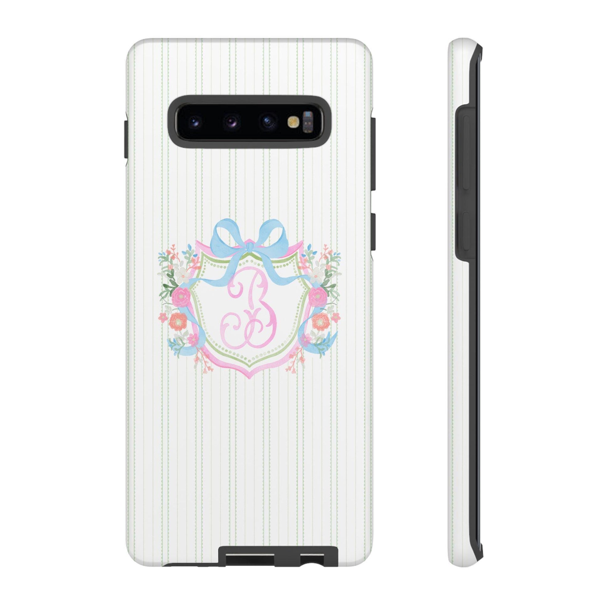 Watercolor Monogram Android Phone Case, Custom Initial Tough Case - Personalizable Protective Cover, Gift for Tech Lovers, Cellphone