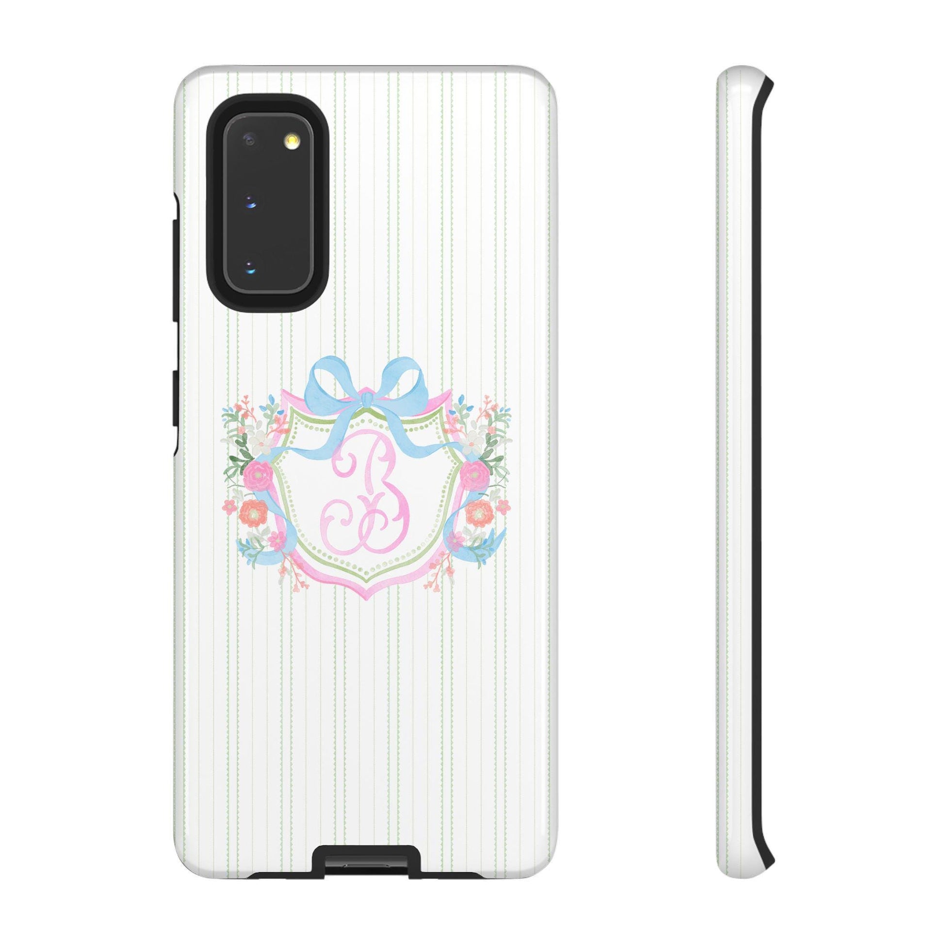 Watercolor Monogram Android Phone Case, Custom Initial Tough Case - Personalizable Protective Cover, Gift for Tech Lovers, Cellphone