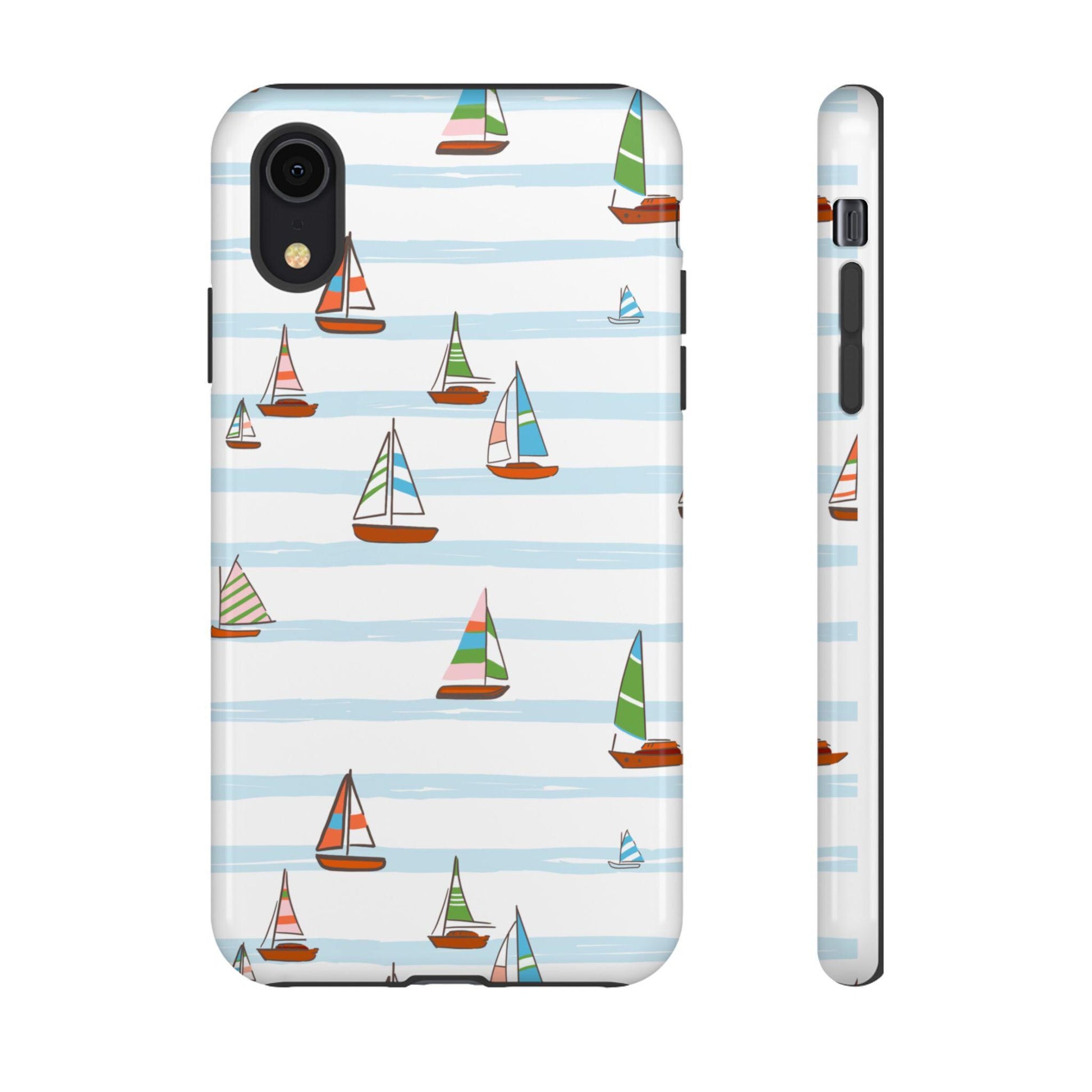 Phone Cases, Seaside Sailboat iPhone Case, Rosemary Beach Florida Inspired, Nautical Tough Cover, Protective Smartphone Shell, Coastal Theme