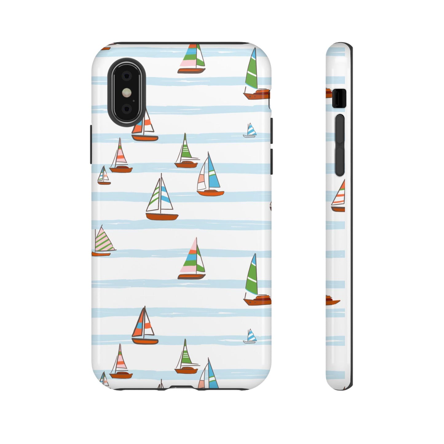 Phone Cases, Seaside Sailboat iPhone Case, Rosemary Beach Florida Inspired, Nautical Tough Cover, Protective Smartphone Shell, Coastal Theme