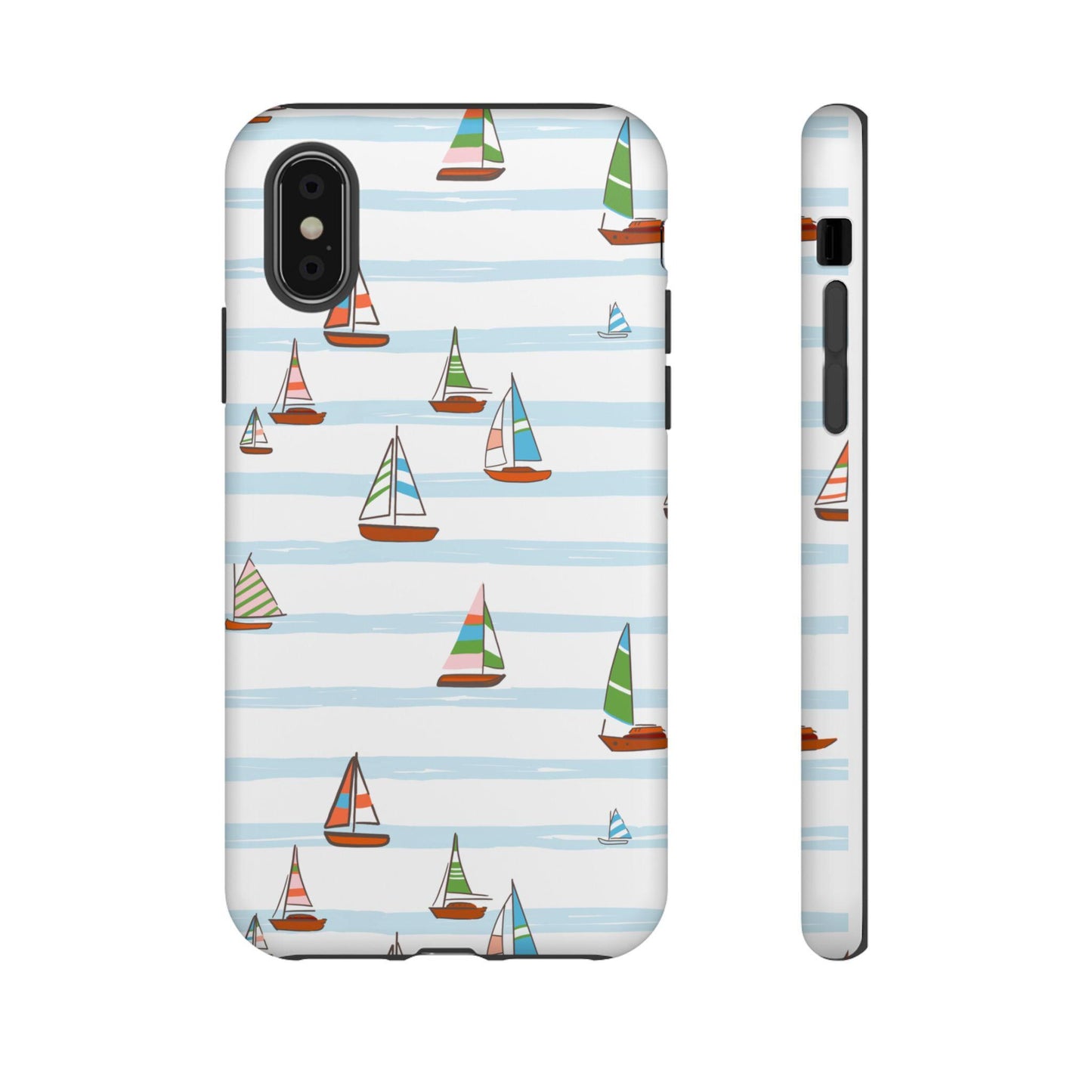 Phone Cases, Seaside Sailboat iPhone Case, Rosemary Beach Florida Inspired, Nautical Tough Cover, Protective Smartphone Shell, Coastal Theme