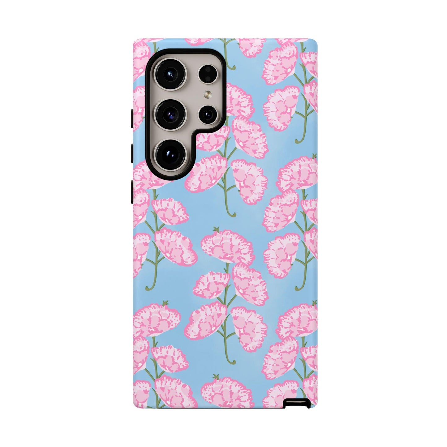 Pink and Blue Floral Phone Case for Android