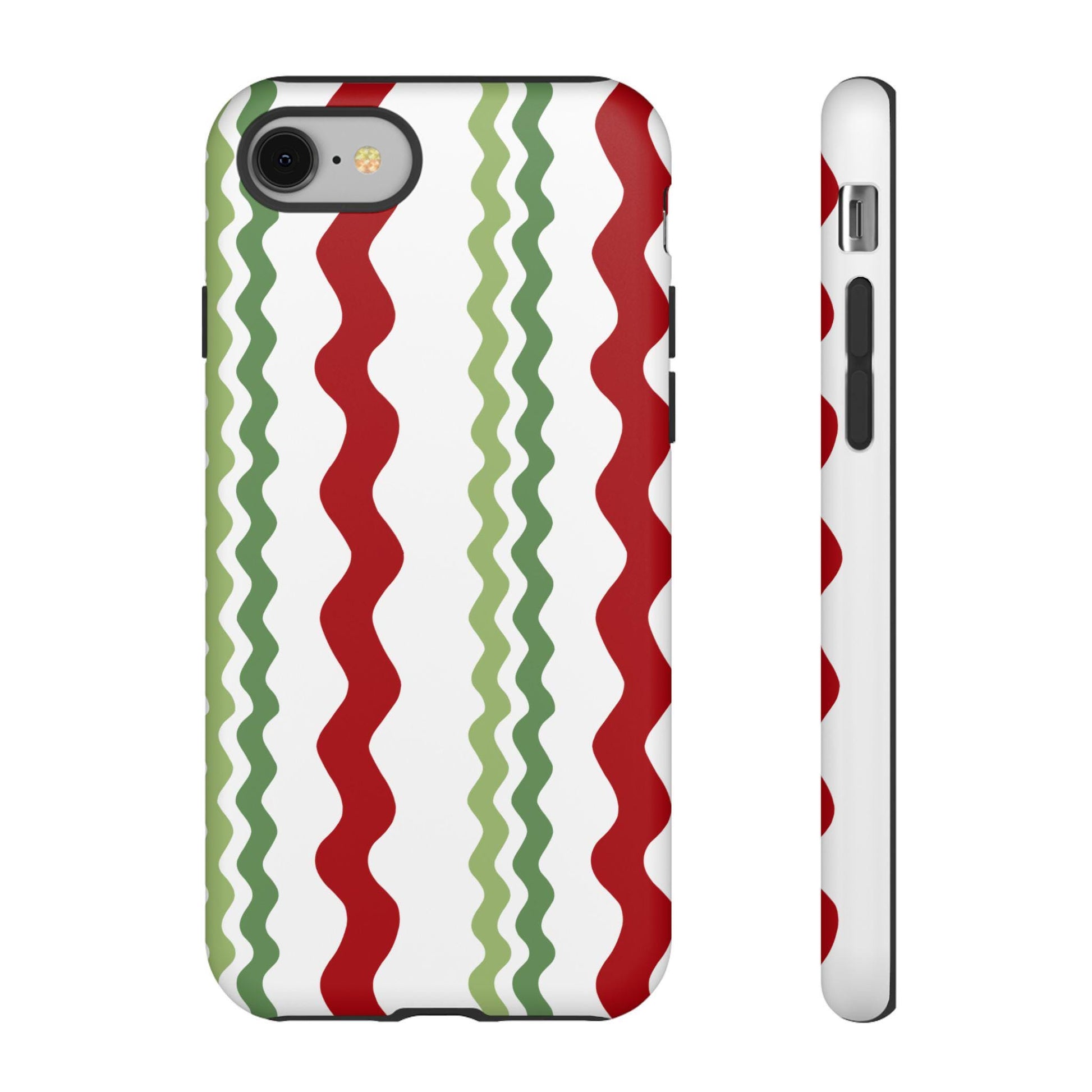 Preppy Red and Green Christmas Rickrack Phone Case for iPhone