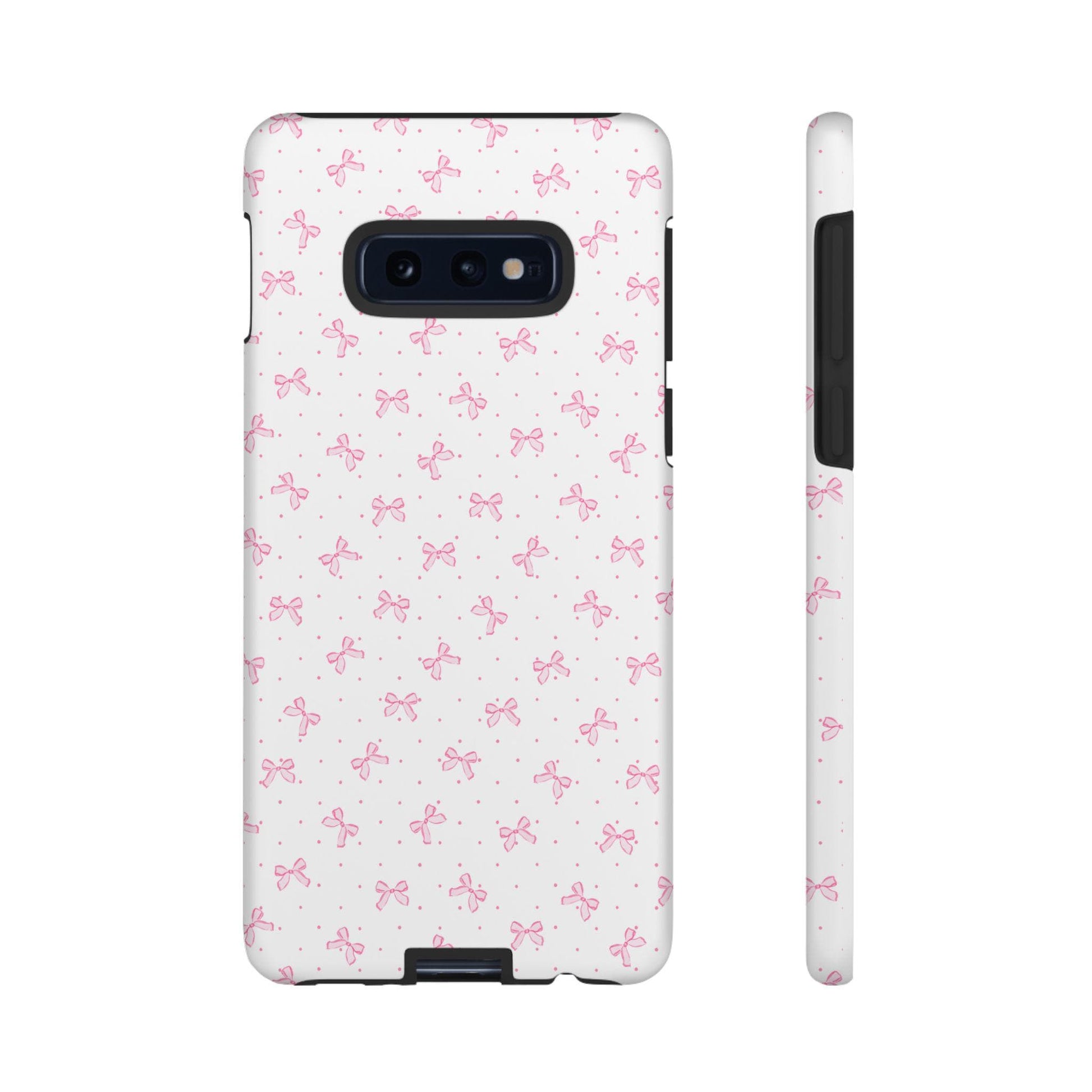 Phone Case, Sweet Coquette Pink Bow Tough Case for Android, Cute Girly Protective Cover, Trendy Stylish Smartphone Accessory, Gift for Her,