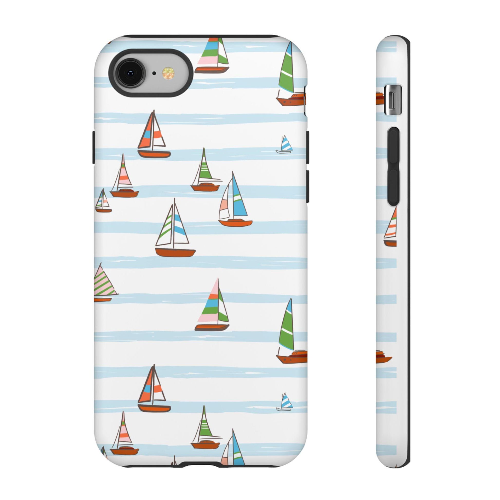 Phone Cases, Seaside Sailboat iPhone Case, Rosemary Beach Florida Inspired, Nautical Tough Cover, Protective Smartphone Shell, Coastal Theme