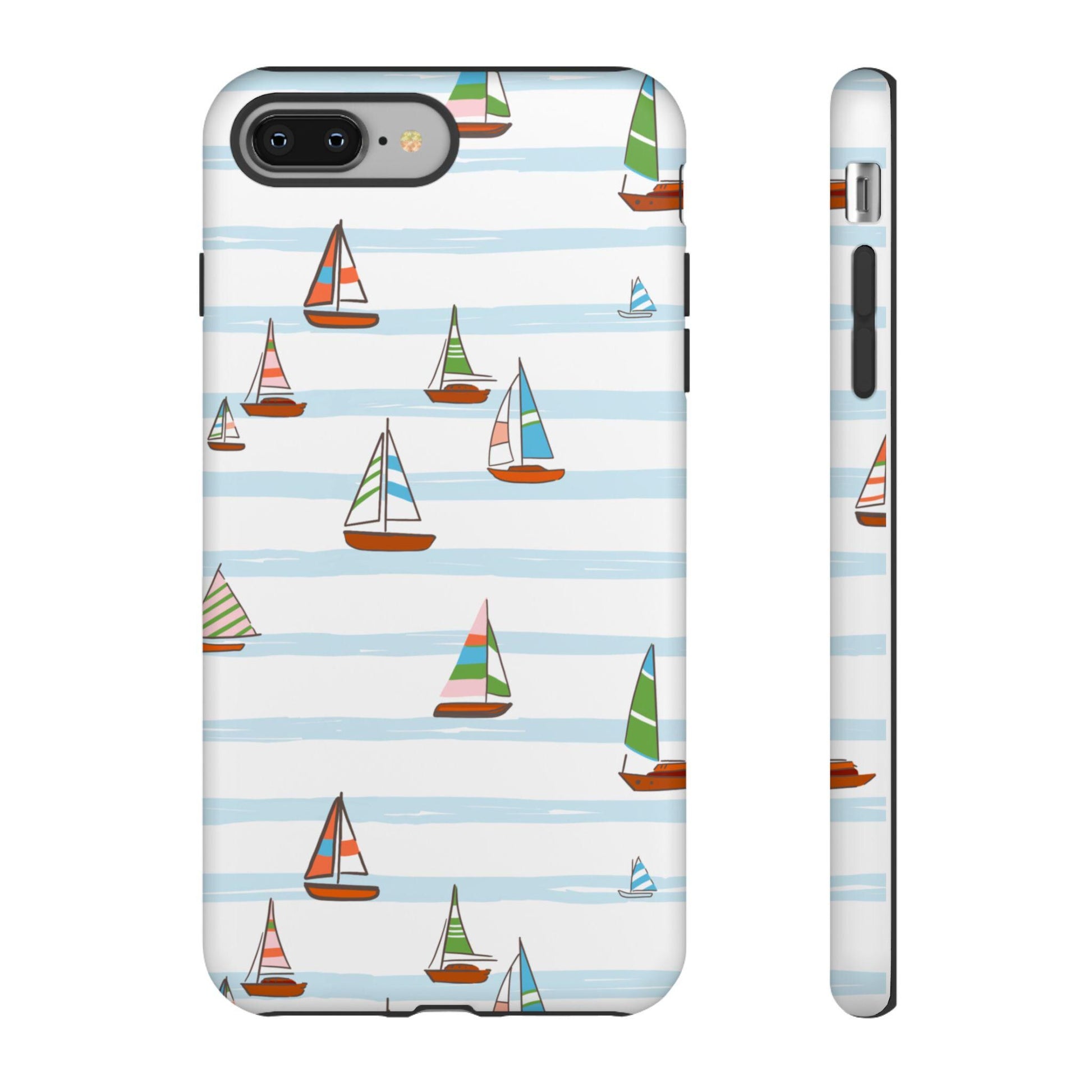 Phone Cases, Seaside Sailboat iPhone Case, Rosemary Beach Florida Inspired, Nautical Tough Cover, Protective Smartphone Shell, Coastal Theme